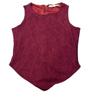 Blu Pepper Maroon Lace Tank Top | Women’s M